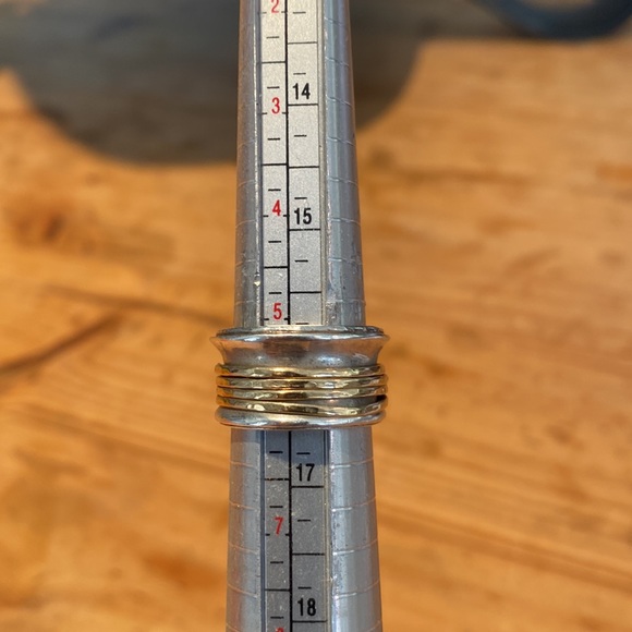 🎉 SOLD SOLD SOLD‼️SUNDANCE 14k EMBRACE SPINNING 5.5 STERLING SILVER RING‼️ - Picture 4 of 7